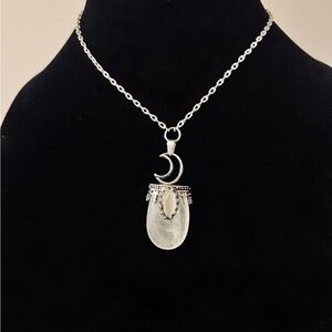 Hand Crafted Clear Quartz Crystal Pendant Necklace